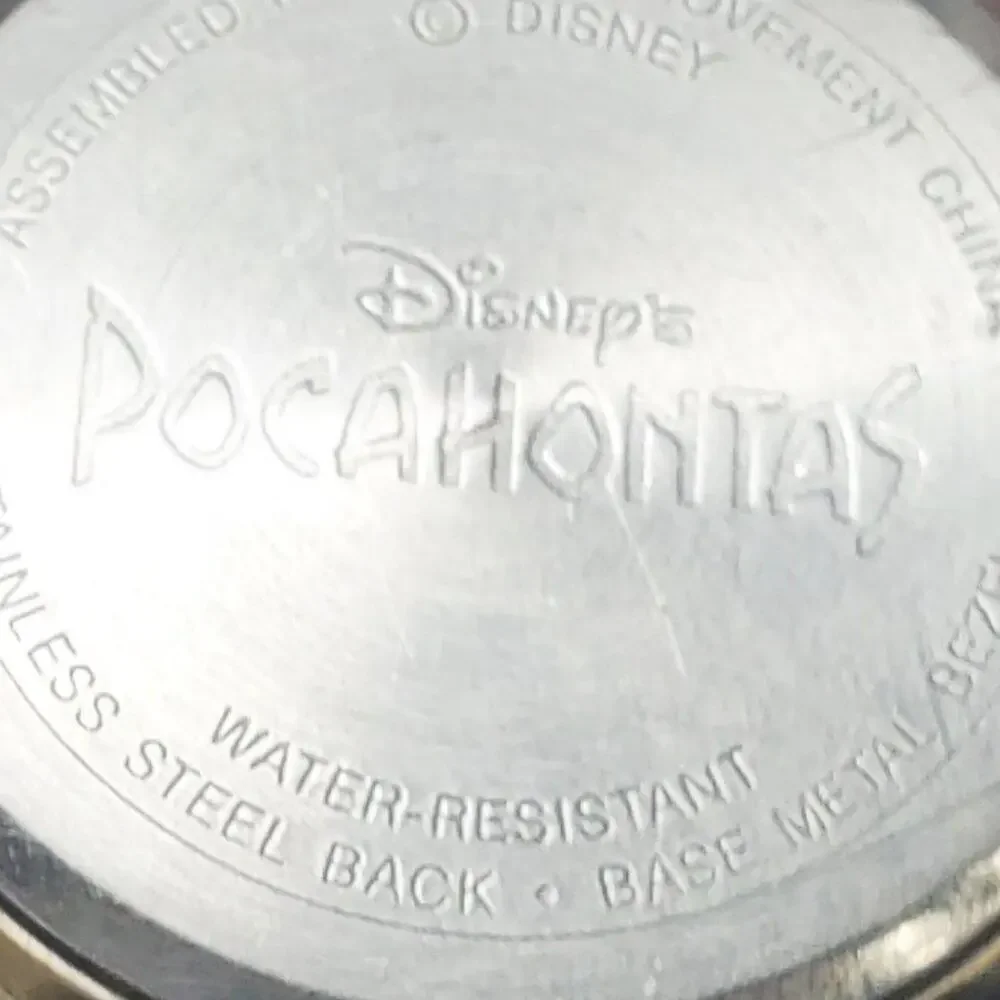 Disney X Timex Pocahontas Brass w Moving Leaves, Brown Band Watch